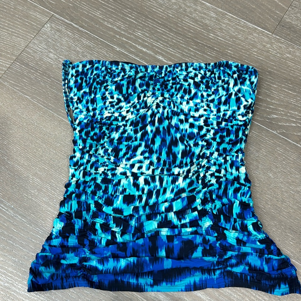 Carmen Mercvalvo swimwear top size small blue